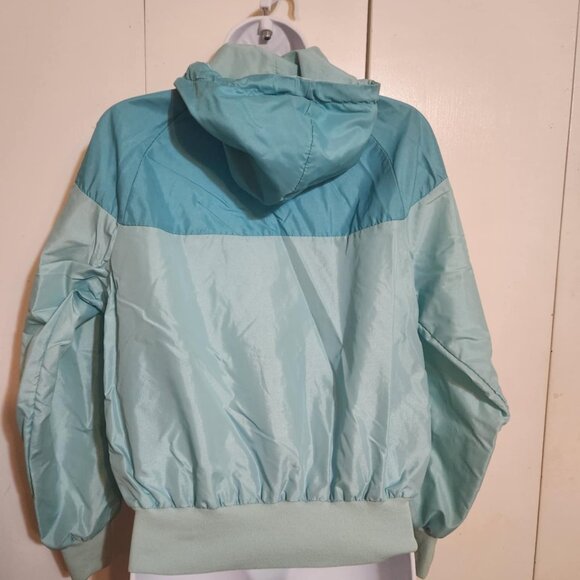 VTG 80s Womens M Nike Colorblock Nylon Blue Tag Retro Windbreaker Zip Jacket - Picture 2 of 10